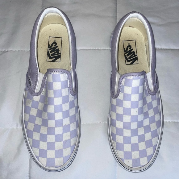 Vans Kids Slip-On Shoes - Purple Checkered - Picture 7 of 7